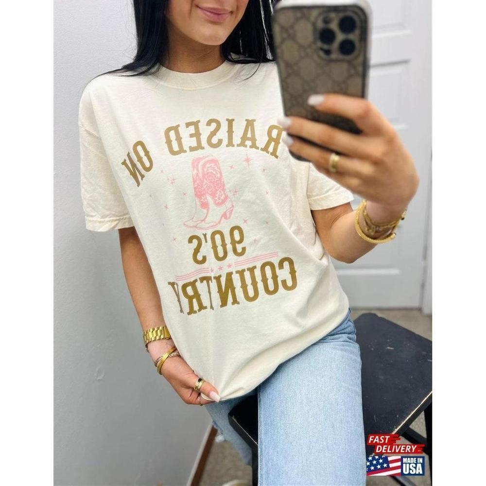 Raised 90s Country Music Retro Fan Gift Unisex T-Shirt